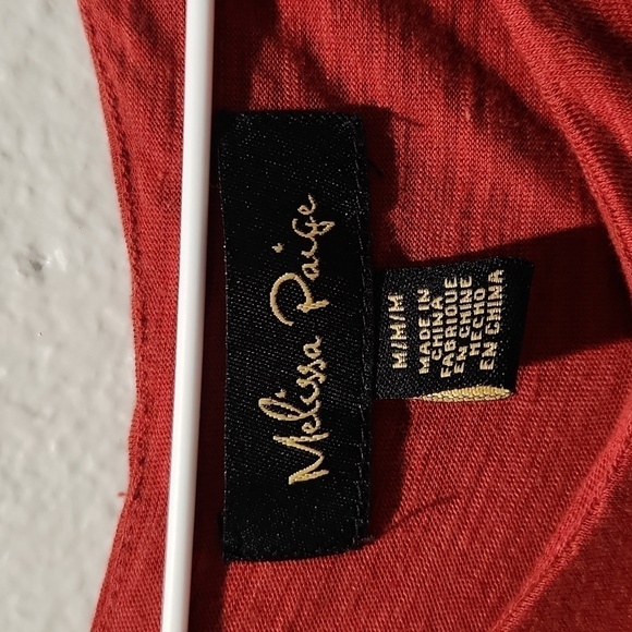 Melissa Paige Burnt Orange Sleeveless Top Size Medium - Picture 3 of 4